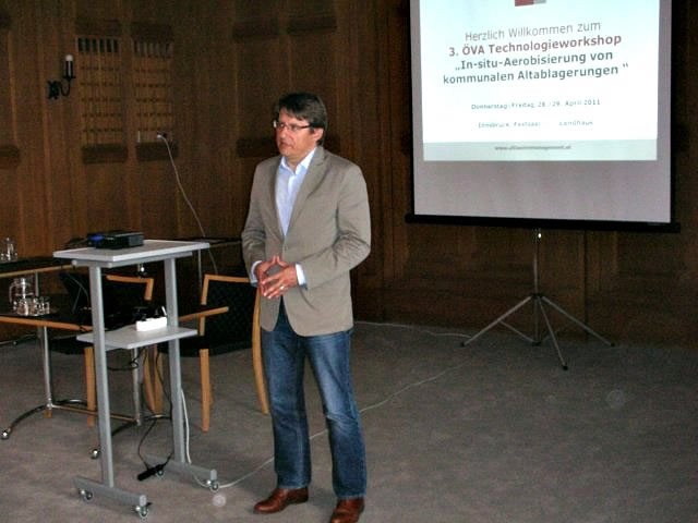 Eröffnung 3. Technologie-Workshop durch Tirol Landeshautpmannstellvertreter Johannes Gschwendtner